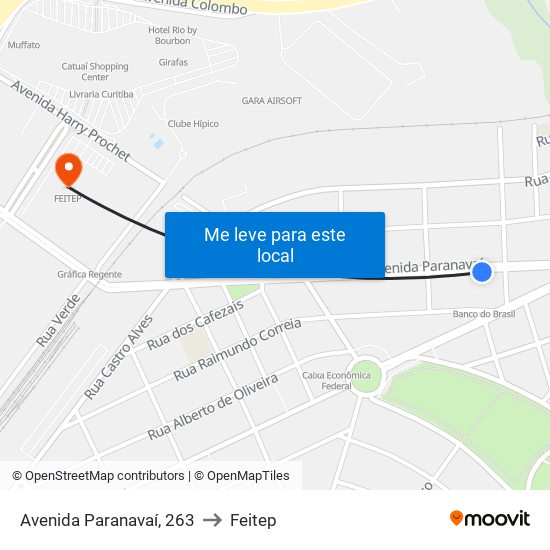 Avenida Paranavaí, 263 to Feitep map