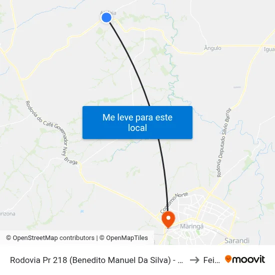 Rodovia Pr 218 (Benedito Manuel Da Silva) - Portal De Atalaia to Feitep map