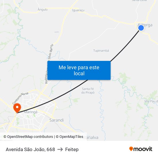 Avenida São João, 668 to Feitep map