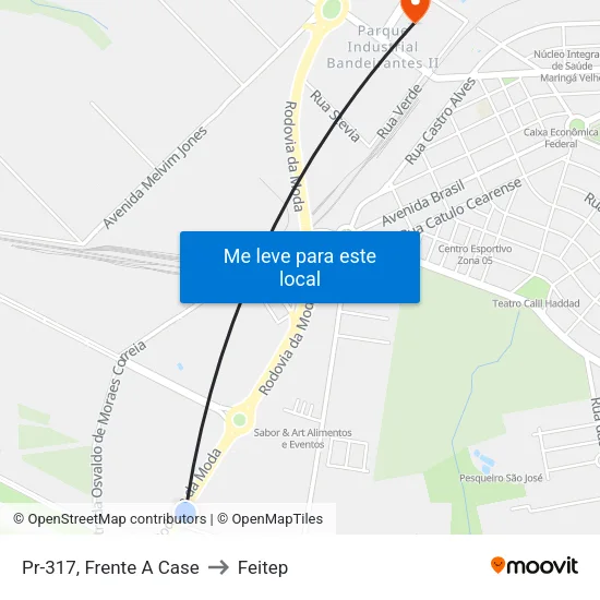 Pr-317, Frente A Case to Feitep map