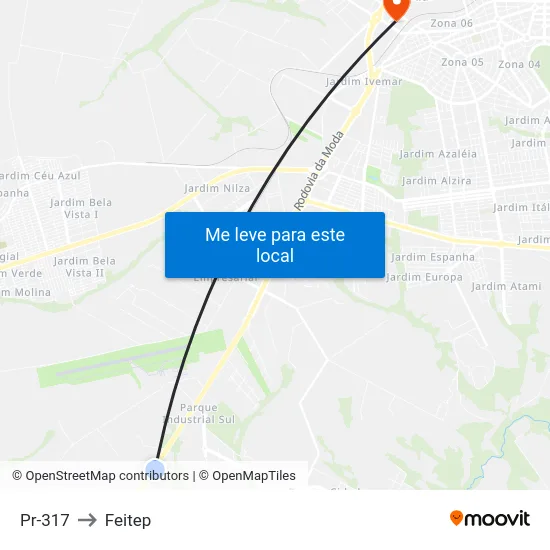 Pr-317 to Feitep map
