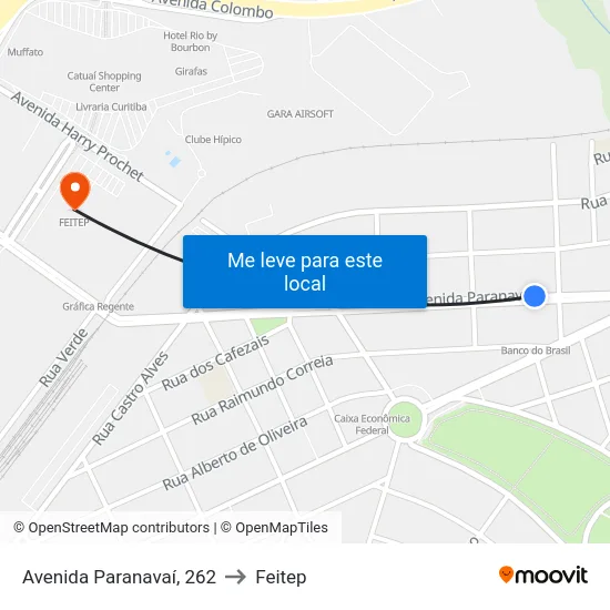 Avenida Paranavaí, 262 to Feitep map