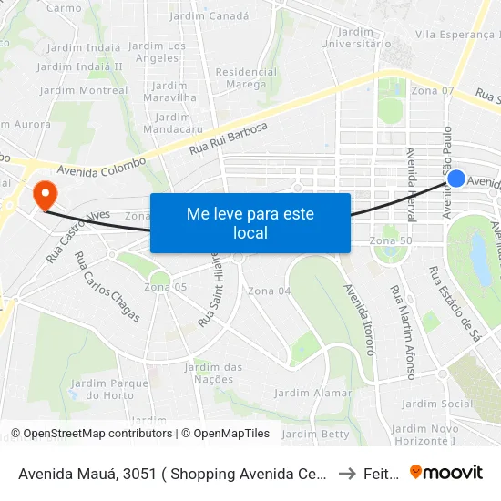 Avenida Mauá, 3051 ( Shopping Avenida Center ). to Feitep map