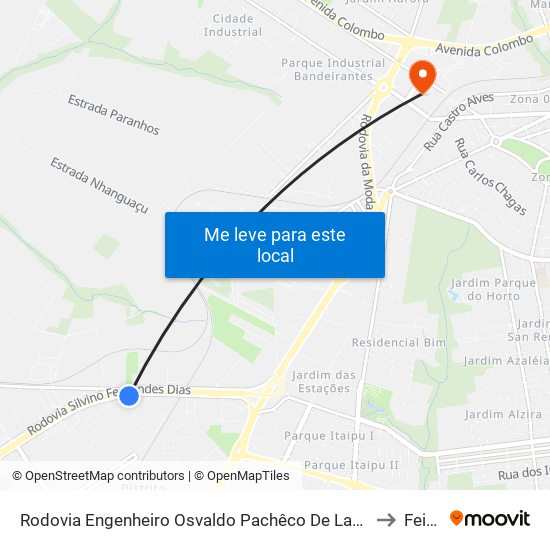 Rodovia Engenheiro Osvaldo Pachêco De Lacerda, 2-140 to Feitep map