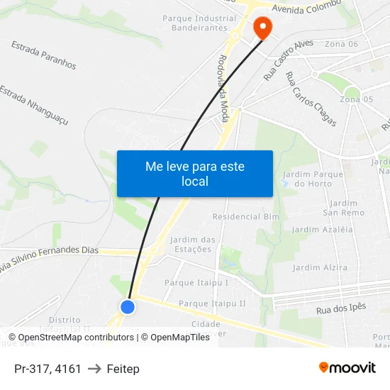 Pr-317, 4161 to Feitep map