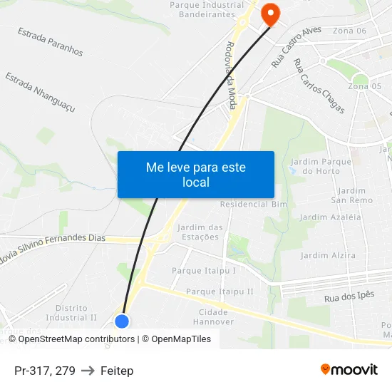 Pr-317, 279 to Feitep map