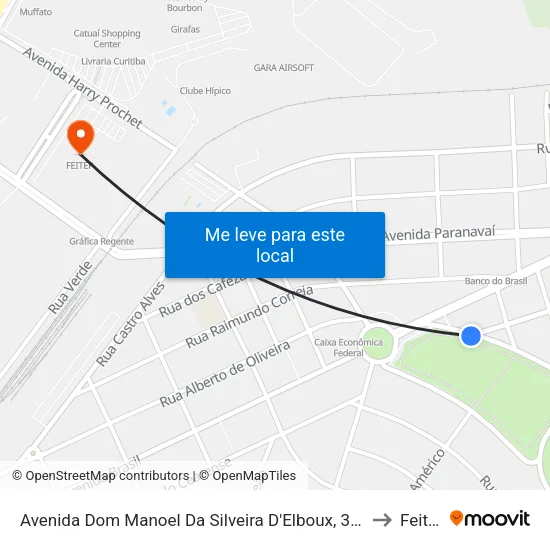 Avenida Dom Manoel Da Silveira D'Elboux, 315-443 to Feitep map