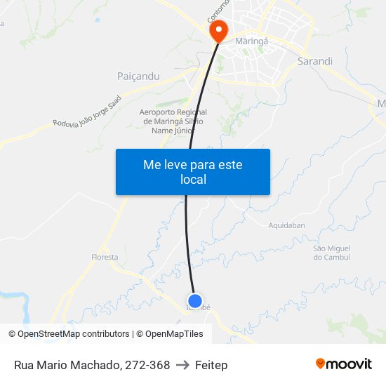 Rua Mario Machado, 272-368 to Feitep map