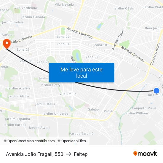 Avenida João Fragall, 550 to Feitep map