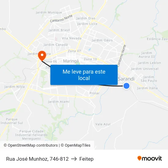 Rua José Munhoz, 746-812 to Feitep map