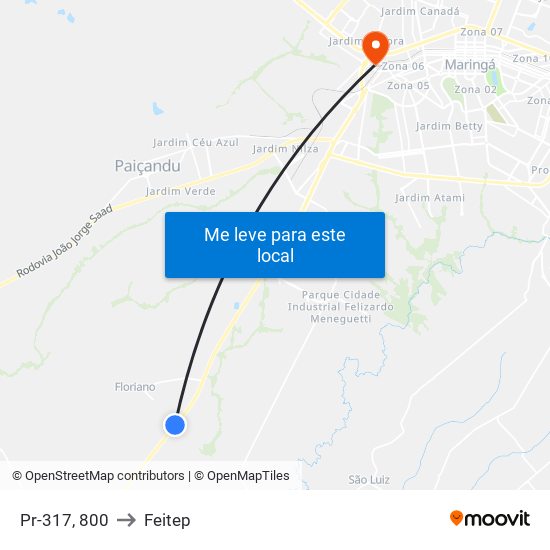 Pr-317, 800 to Feitep map