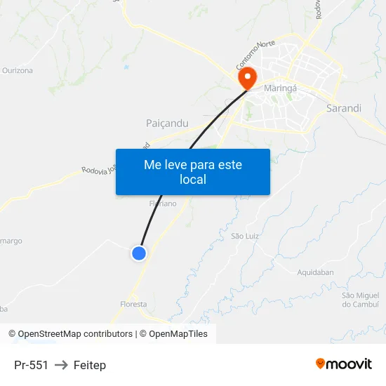 Pr-551 to Feitep map