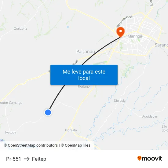 Pr-551 to Feitep map