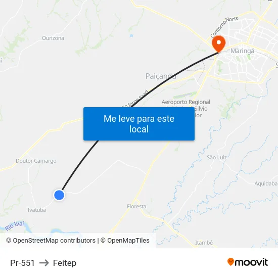 Pr-551 to Feitep map