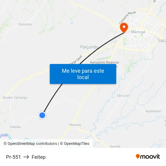 Pr-551 to Feitep map