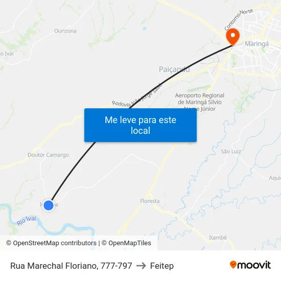 Rua Marechal Floriano, 777-797 to Feitep map