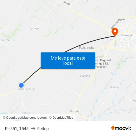 Pr-551, 1545 to Feitep map