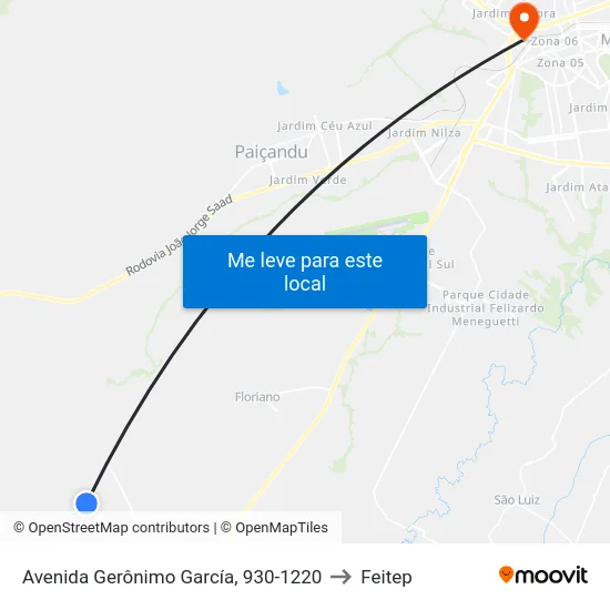 Avenida Gerônimo García, 930-1220 to Feitep map