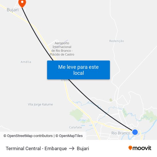 Terminal Central - Embarque to Bujari map