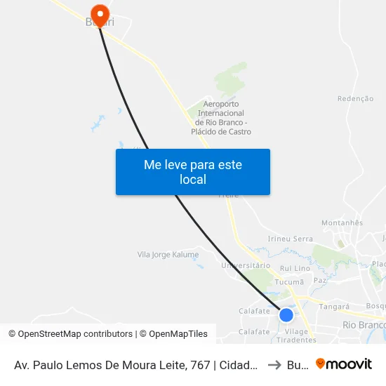 Av. Paulo Lemos De Moura Leite, 767 | Cidade Da Justiça / Pj to Bujari map