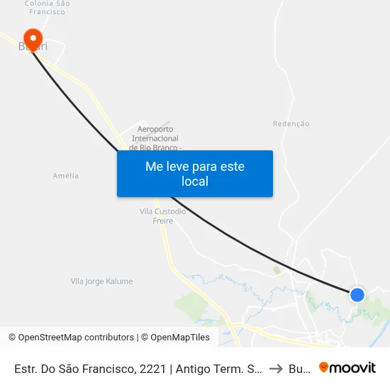 Estr. Do São Francisco, 2221 | Antigo Term. São Francisco to Bujari map