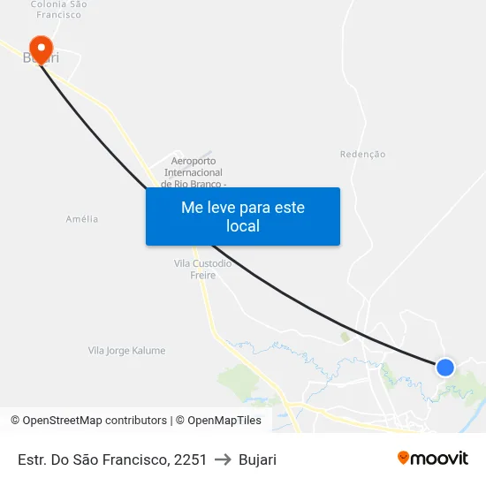 Estr. Do São Francisco, 2251 to Bujari map