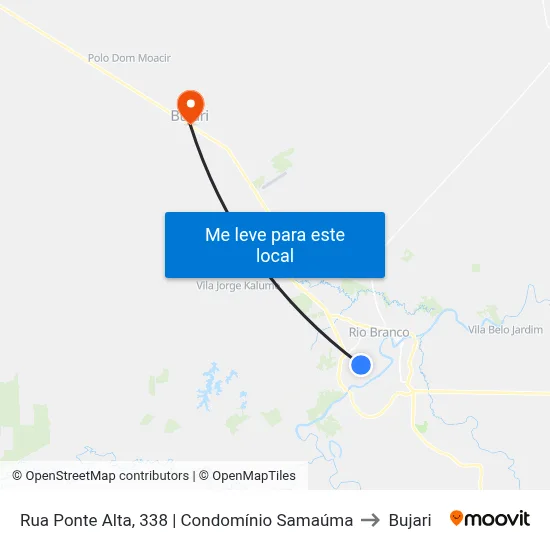 Rua Ponte Alta, 338 | Condomínio Samaúma to Bujari map