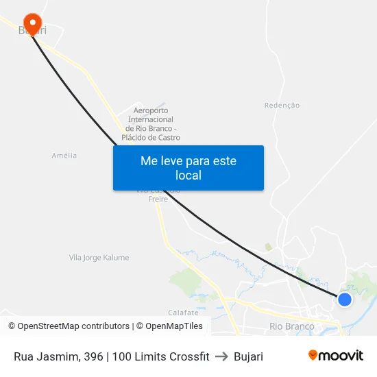Rua Jasmim, 396 | 100 Limits Crossfit to Bujari map