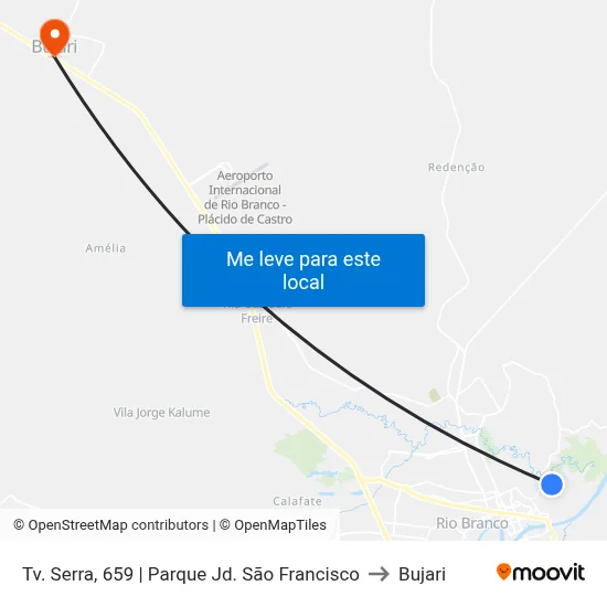 Tv. Serra, 659 | Parque Jd. São Francisco to Bujari map