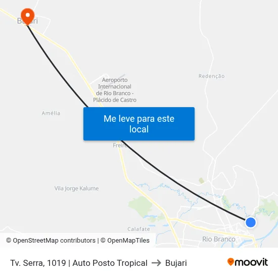Tv. Serra, 1019 | Auto Posto Tropical to Bujari map