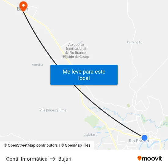Contil Informática to Bujari map
