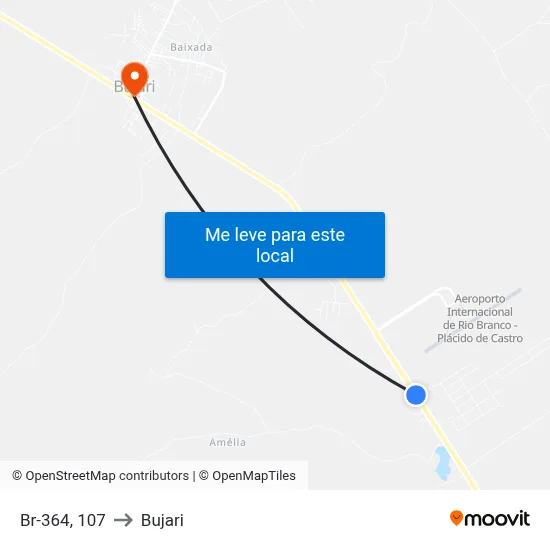 Br-364, 107 to Bujari map