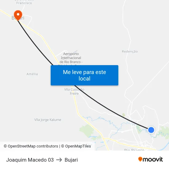 Joaquim Macedo 03 to Bujari map