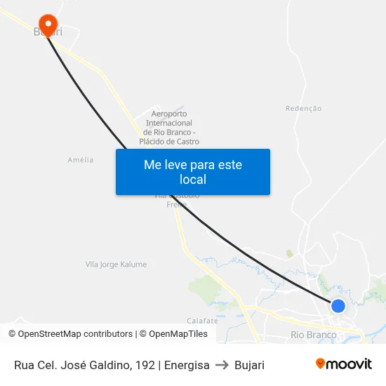 Rua Cel. José Galdino, 192 | Energisa to Bujari map