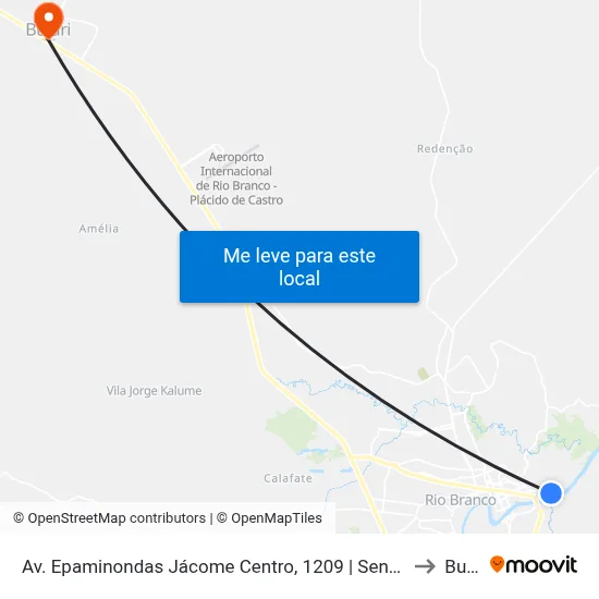 Av. Epaminondas Jácome Centro, 1209 | Senai Cadeia Velha to Bujari map
