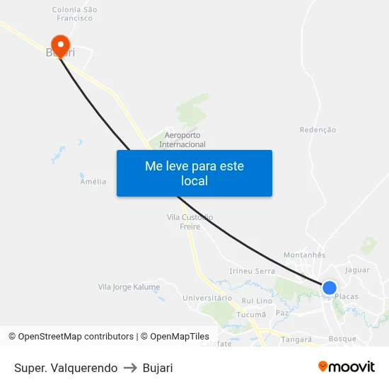 Super. Valquerendo to Bujari map