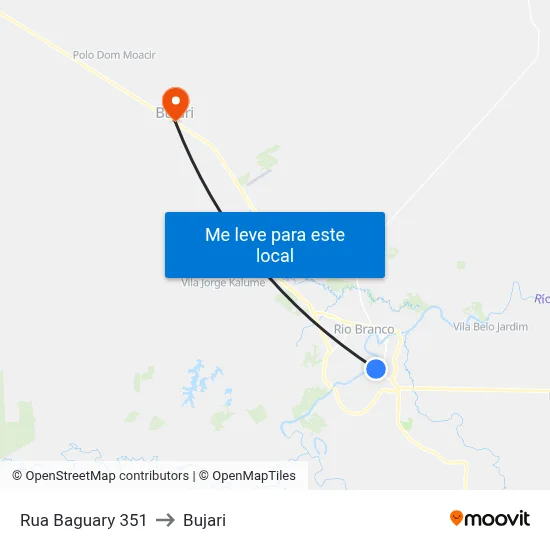 Rua Baguary 351 to Bujari map