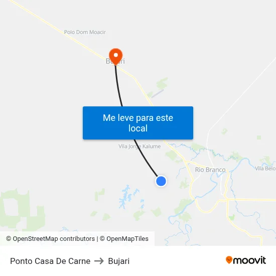 Ponto Casa De Carne to Bujari map