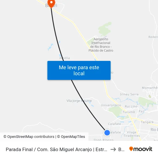 Parada Final / Com. São Miguel Arcanjo | Estrada Do Calafate, 5406 to Bujari map