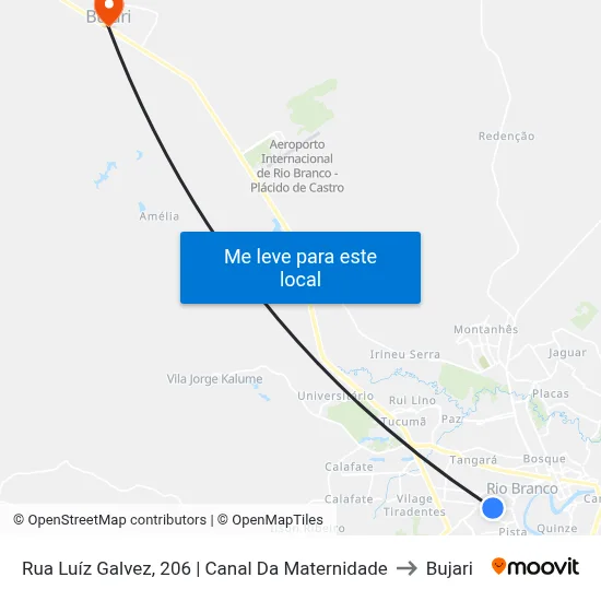 Rua Luíz Galvez, 206 | Canal Da Maternidade to Bujari map