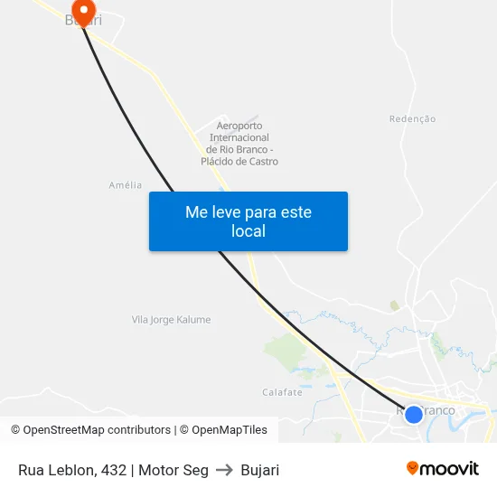 Rua Leblon, 432 | Motor Seg to Bujari map