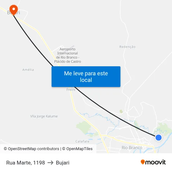Rua Marte, 1198 to Bujari map