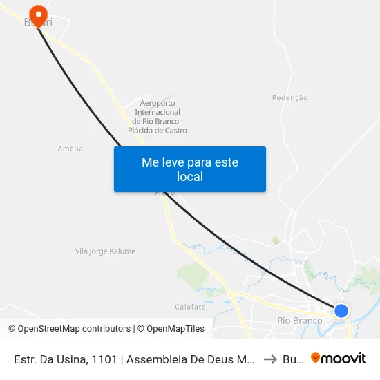 Estr. Da Usina, 1101 | Assembleia De Deus Madureira No Acre to Bujari map