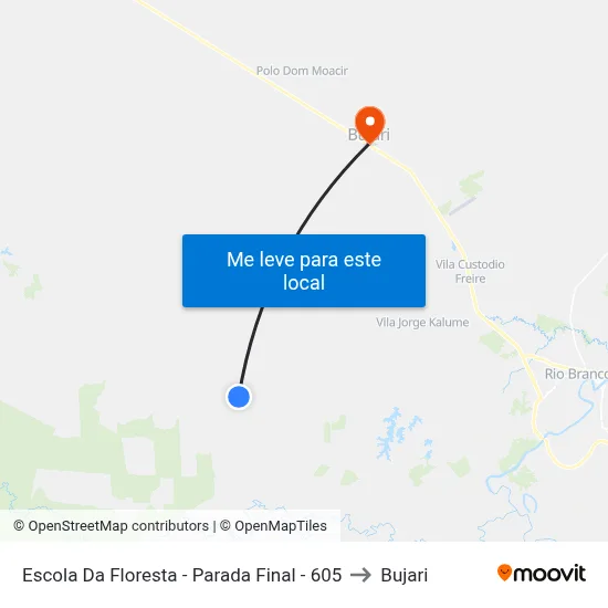 Escola Da Floresta - Parada Final - 605 to Bujari map
