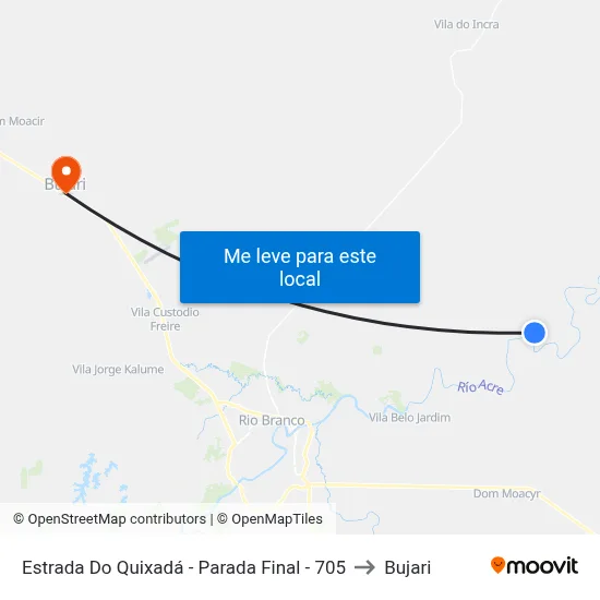 Estrada Do Quixadá - Parada Final - 705 to Bujari map