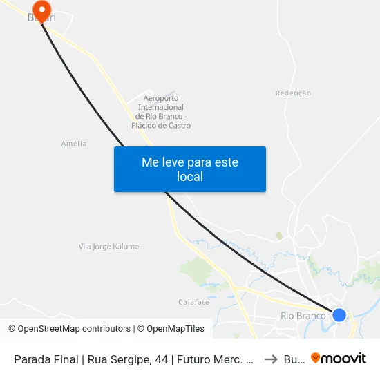 Parada Final | Rua Sergipe, 44 | Futuro Merc. Mun. Elias Mansour to Bujari map