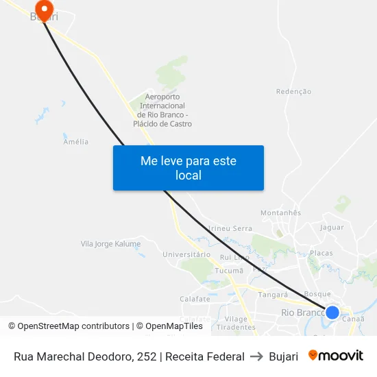 Rua Marechal Deodoro, 252 | Receita Federal to Bujari map