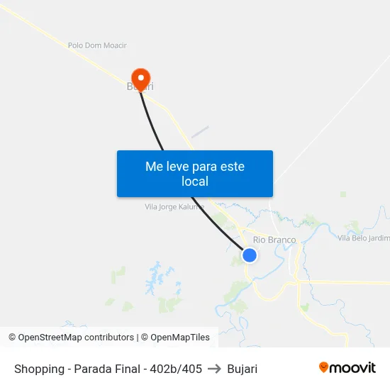 Shopping - Parada Final - 402b/405 to Bujari map