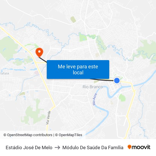 Estádio José De Melo to Módulo De Saúde Da Família map