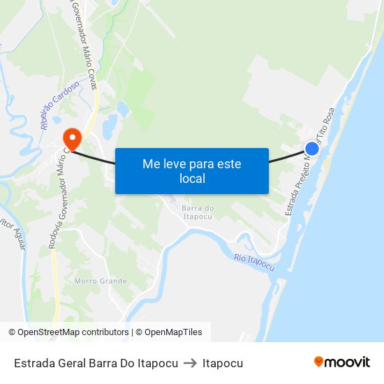 Estrada Geral Barra Do Itapocu to Itapocu map